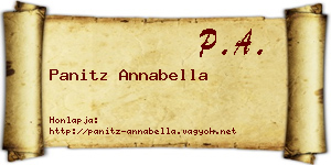 Panitz Annabella névjegykártya